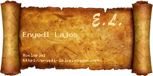 Enyedi Lajos névjegykártya